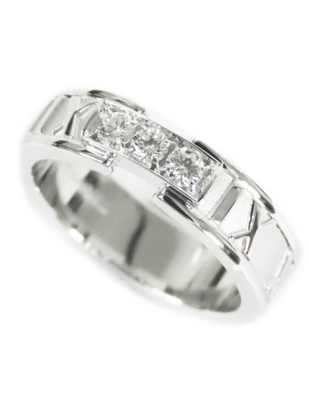 Tiffany & Co Atlas Ring White Gold 18K Diamond